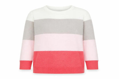 Nutmeg Women’s Multicoloured Striped Crew Neck Pullover Jumper Size 18