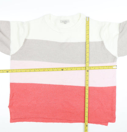 Nutmeg Women’s Multicoloured Striped Crew Neck Pullover Jumper Size 18