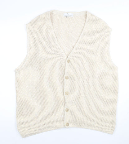 Womens UK Size S Marks and Spencer Beige Vest Jumper