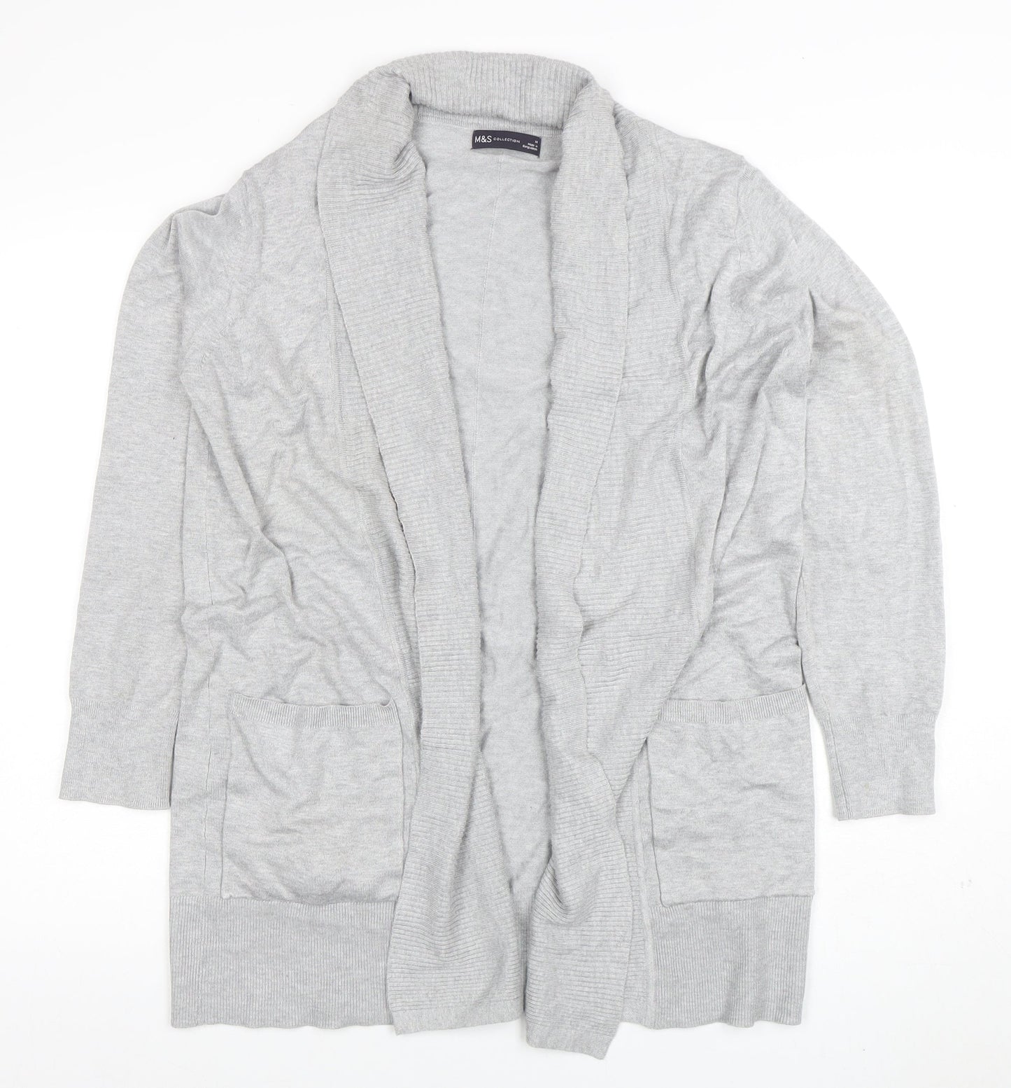 Womens UK Size M Marks and Spencer Grey Cardigan Jumper