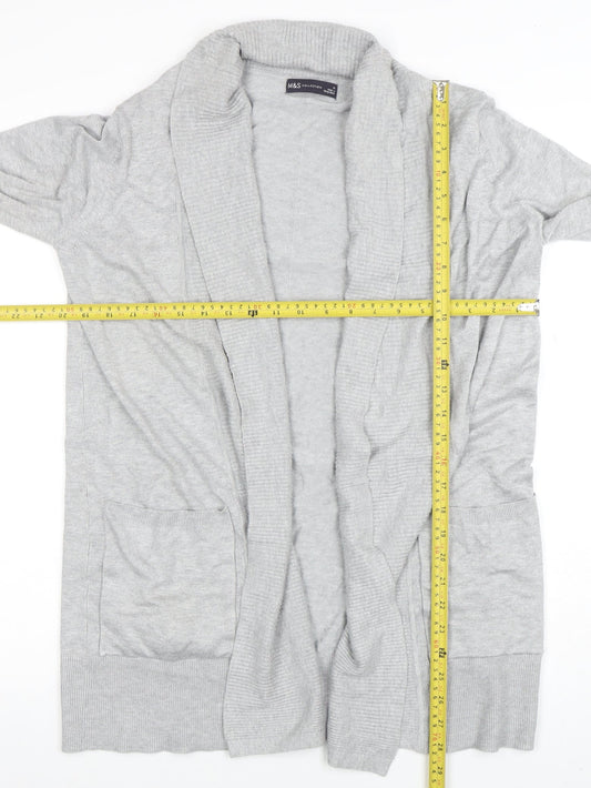 Womens UK Size M Marks and Spencer Grey Cardigan Jumper