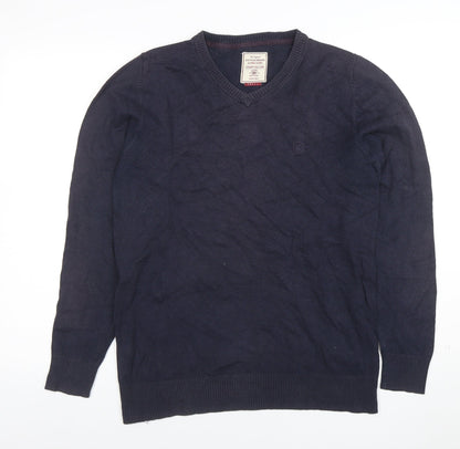 Mens UK Size S Fat Face Blue Pullover Jumper