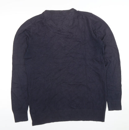 Mens UK Size S Fat Face Blue Pullover Jumper