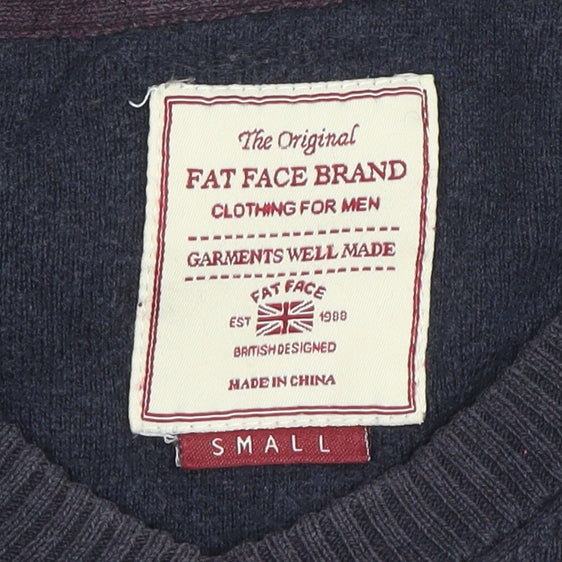 Mens UK Size S Fat Face Blue Pullover Jumper