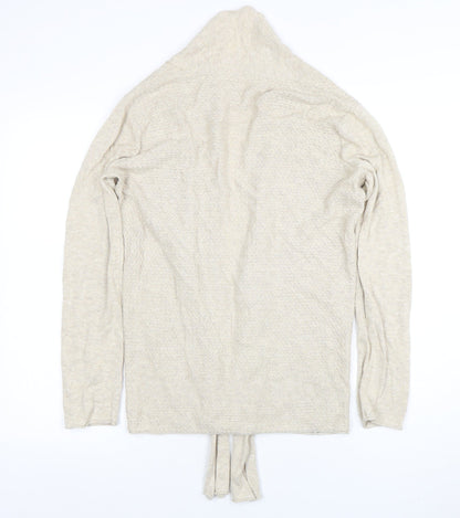 Max Studio Women's Beige XS Lightweight Open Knit Cardigan