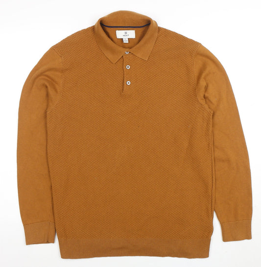 Mens UK Size M NEXT Brown Pullover Jumper