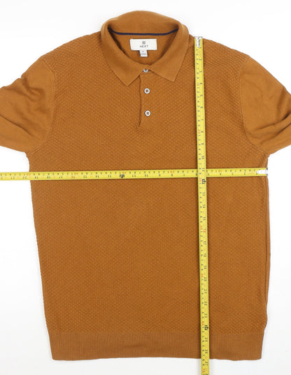 Mens UK Size M NEXT Brown Pullover Jumper