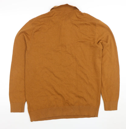 Mens UK Size M NEXT Brown Pullover Jumper