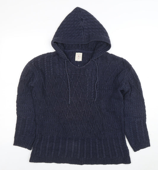 Womens UK Size 10 Fat Face Blue Pullover Jumper