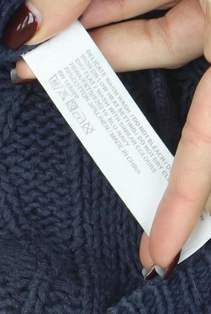 Womens UK Size 10 Fat Face Blue Pullover Jumper