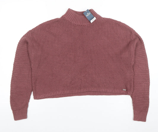 Womens UK Size S Hollister Pink Pullover Jumper