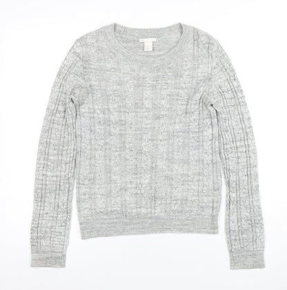 Womens UK Size XS H&M Grey Pullover Jumper
