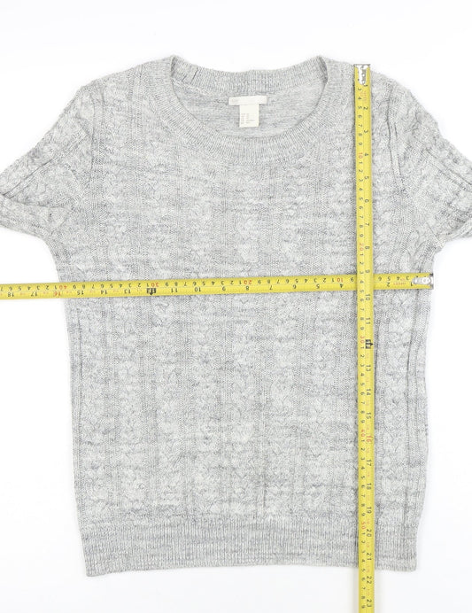 Womens UK Size XS H&M Grey Pullover Jumper