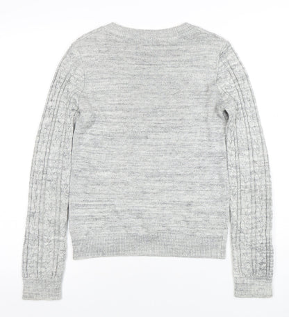 Womens UK Size XS H&M Grey Pullover Jumper