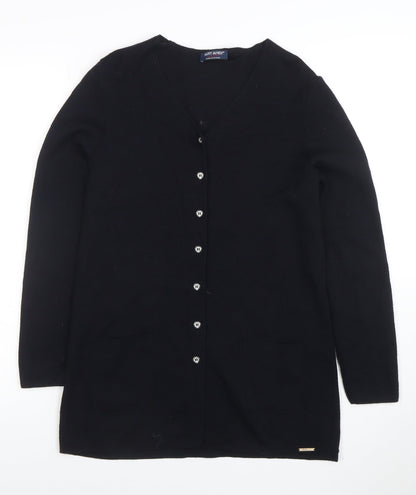 Womens UK Size 2XS Saint James Black Cardigan Jumper