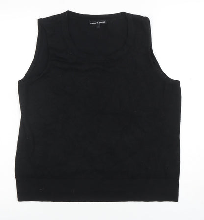 Womens UK Size L Cable & Gauge Black Basic Tank