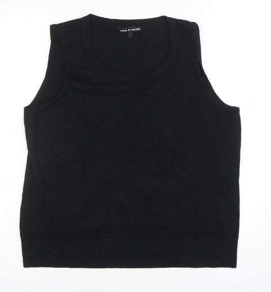 Womens UK Size L Cable & Gauge Black Basic Tank