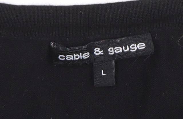 Womens UK Size L Cable & Gauge Black Basic Tank