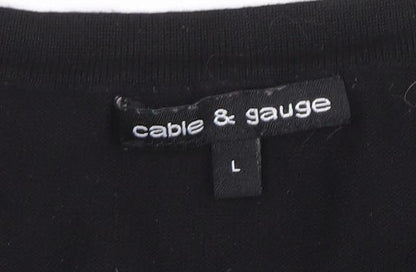 Womens UK Size L Cable & Gauge Black Basic Tank