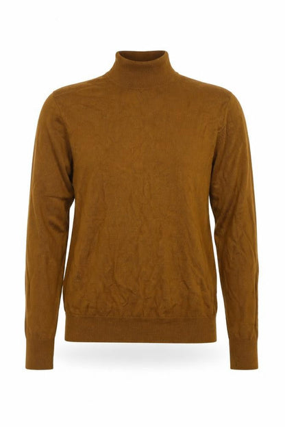 Plectrum by Ben Sherman Brown Merino Wool Mix Roll Neck Jumper S