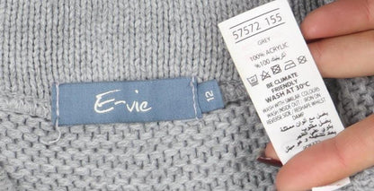 Womens UK Size 12 Evie Grey Pullover Jumper