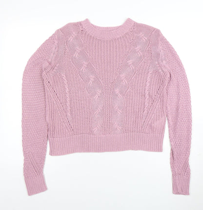 Womens UK Size M Jacqueline de Yong Pink Pullover Jumper