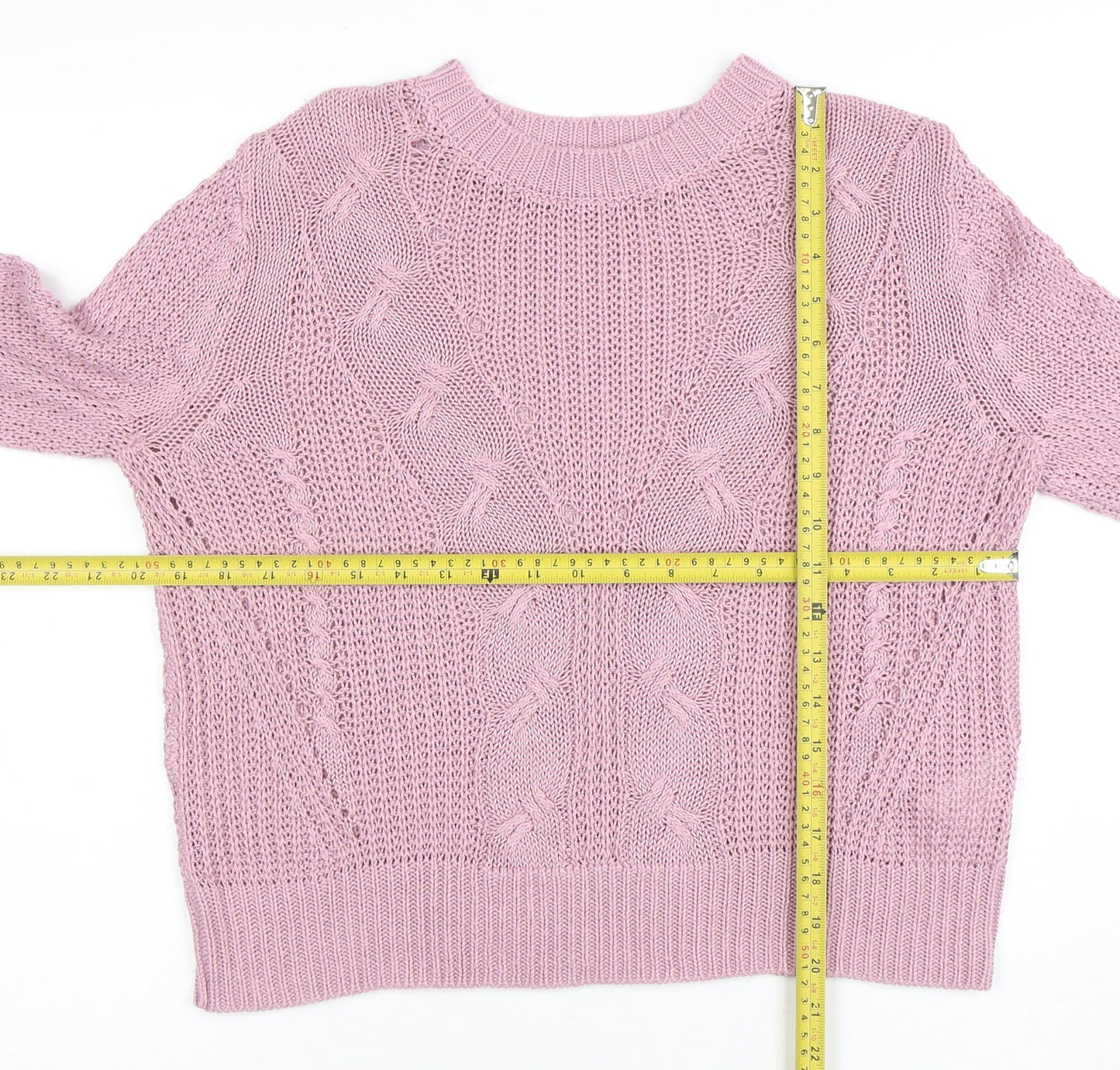 Womens UK Size M Jacqueline de Yong Pink Pullover Jumper