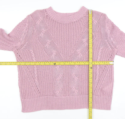 Womens UK Size M Jacqueline de Yong Pink Pullover Jumper