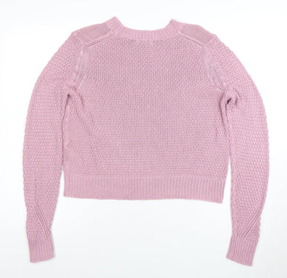 Womens UK Size M Jacqueline de Yong Pink Pullover Jumper