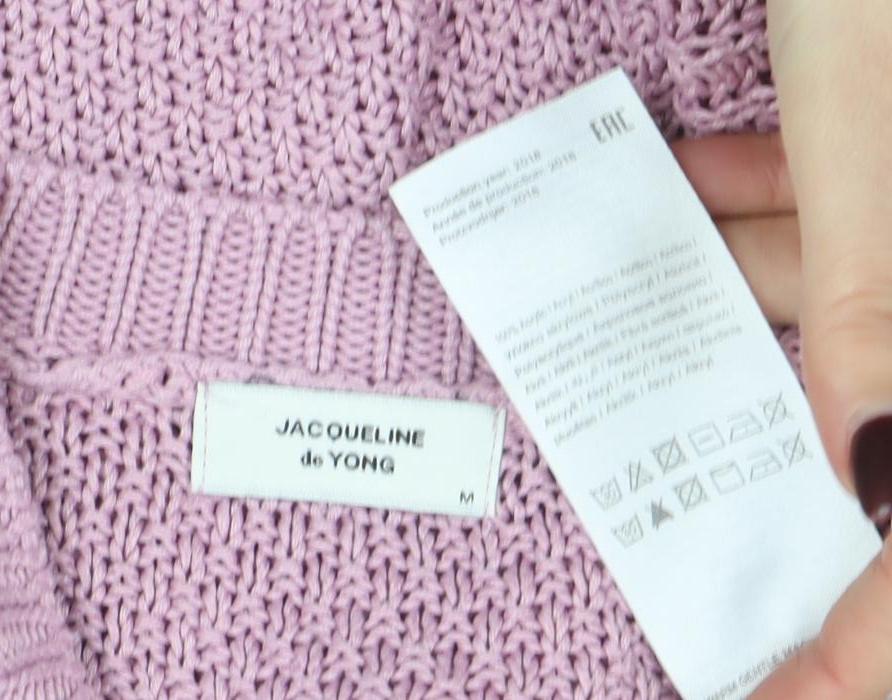 Womens UK Size M Jacqueline de Yong Pink Pullover Jumper