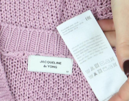 Womens UK Size M Jacqueline de Yong Pink Pullover Jumper