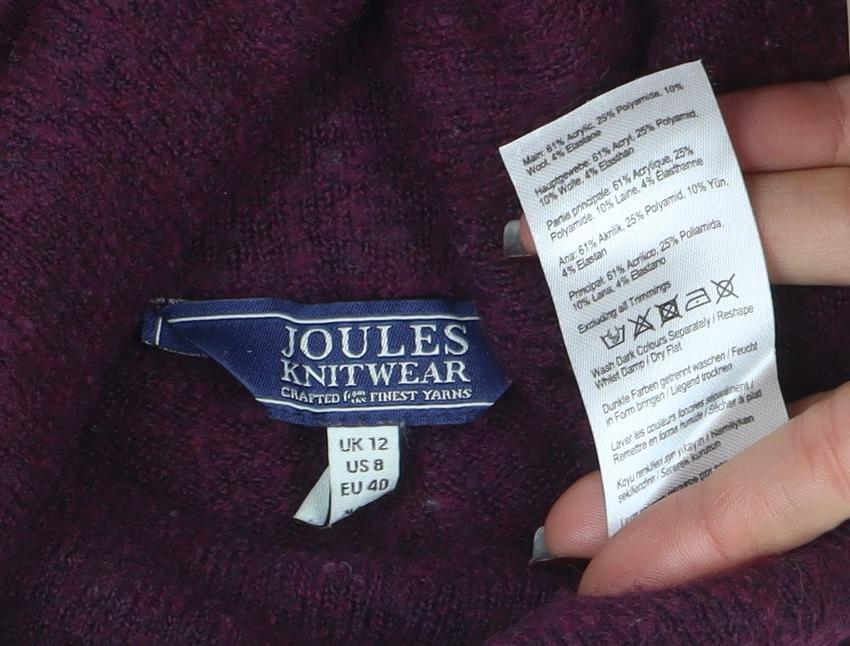 Womens UK Size 12 Joules Purple Pullover Jumper