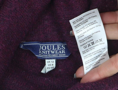 Womens UK Size 12 Joules Purple Pullover Jumper