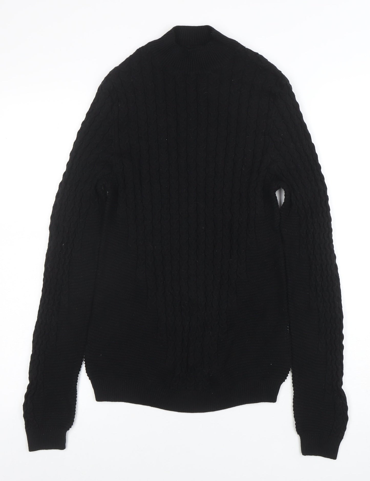 Mens UK Size S ASOS Black Pullover Jumper
