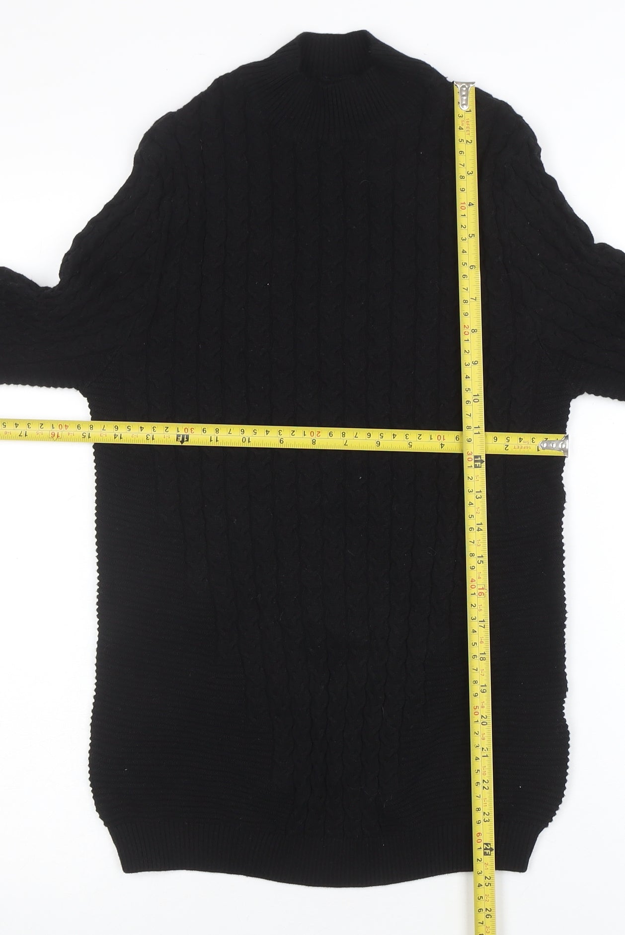 Mens UK Size S ASOS Black Pullover Jumper