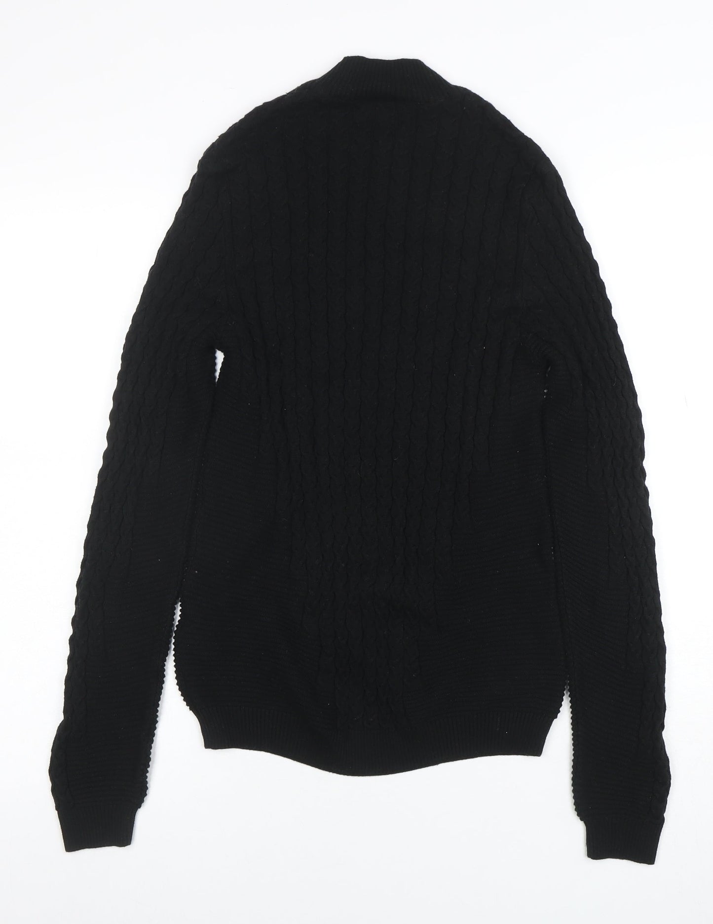 Mens UK Size S ASOS Black Pullover Jumper