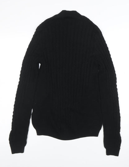 Mens UK Size S ASOS Black Pullover Jumper