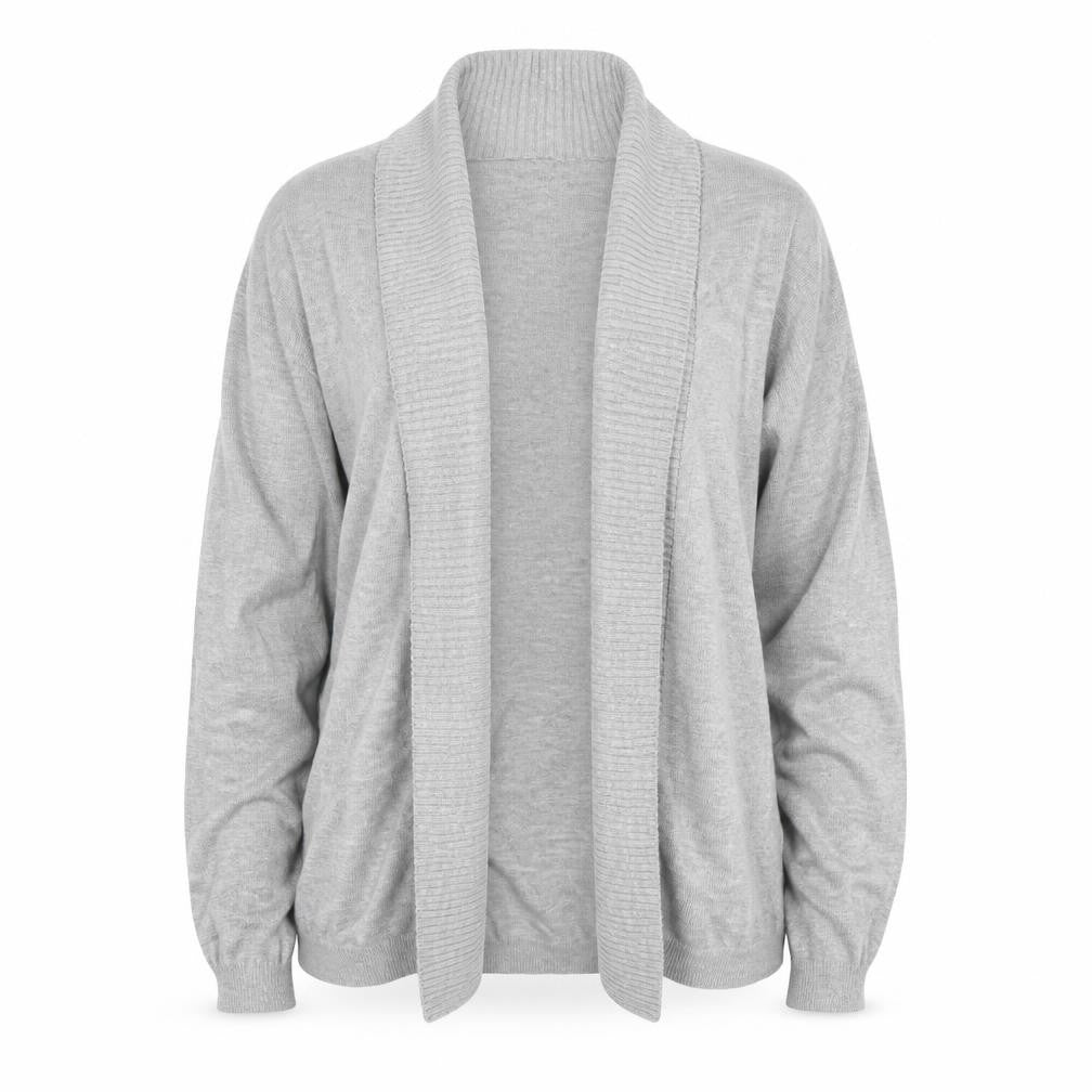 Banana Republic Women's Grey Cotton Roll Neck Cardigan Size L