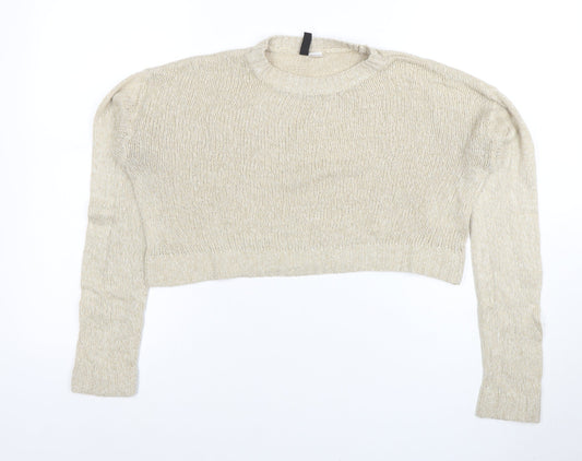 Womens UK Size S H&M Divided Beige Pullover Jumper