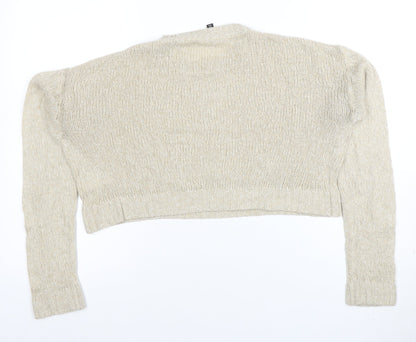 Womens UK Size S H&M Divided Beige Pullover Jumper