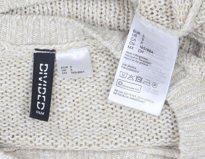 Womens UK Size S H&M Divided Beige Pullover Jumper