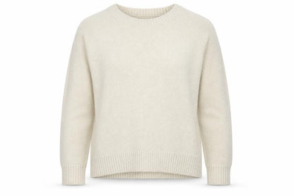 Uniqlo Women Ivory Wool Blend Crew Neck Pullover Jumper XL