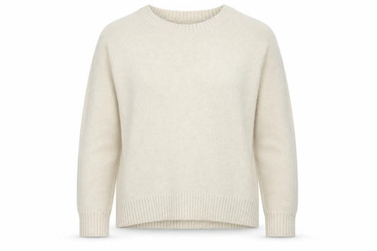 Uniqlo Women Ivory Wool Blend Crew Neck Pullover Jumper XL