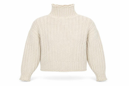 H&M Womens Beige Roll Neck Chunky Knit Jumper Size S