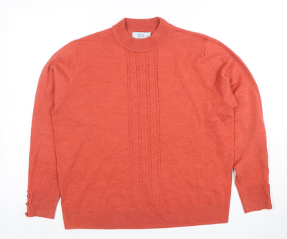 Womens UK Size M Honor Millburn Orange Pullover Jumper