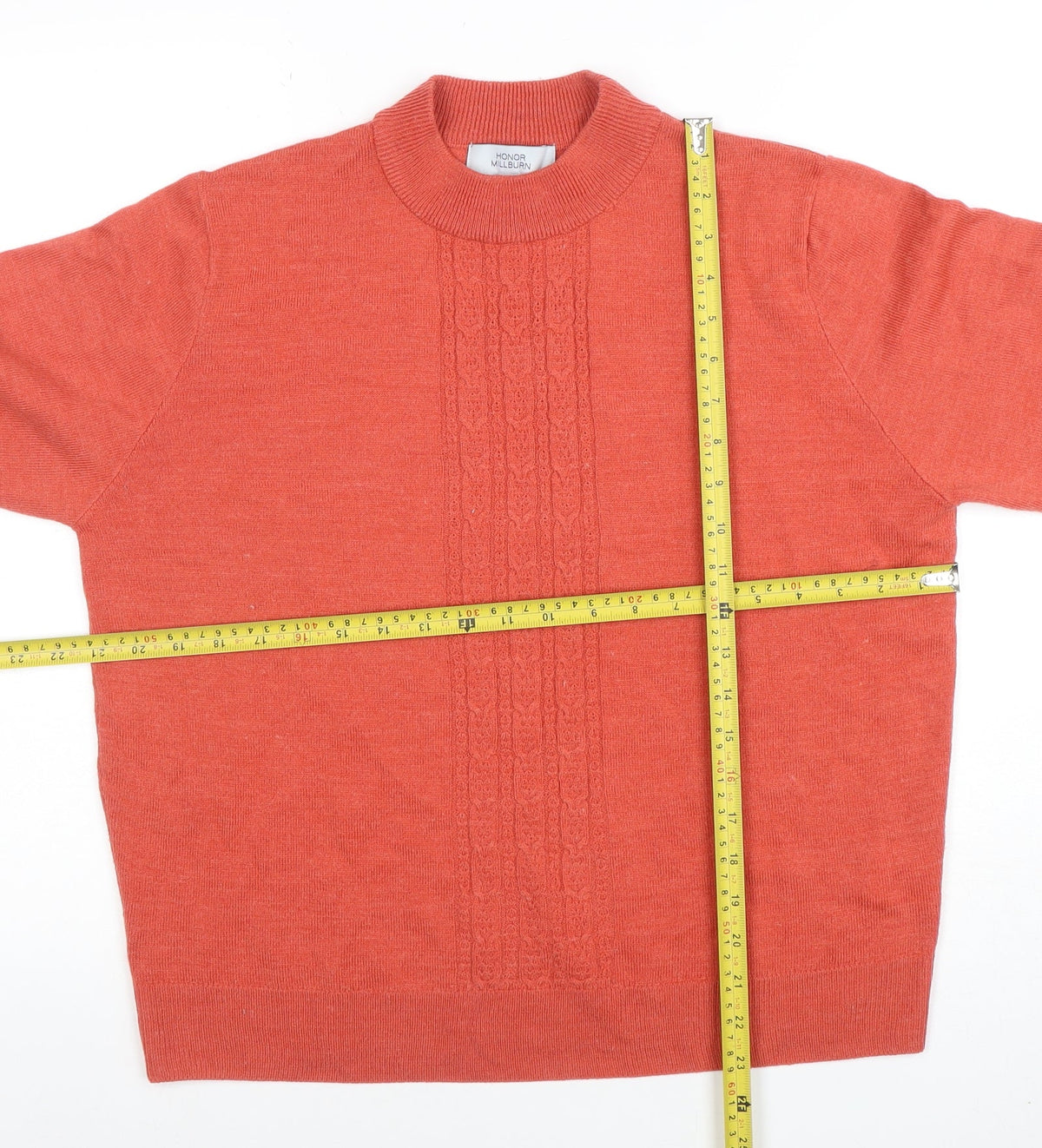 Womens UK Size M Honor Millburn Orange Pullover Jumper