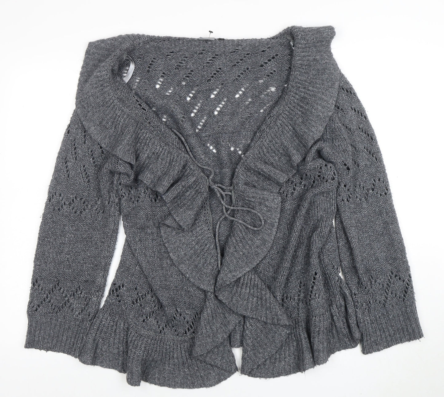 Womens UK Size 14 Lily Essentials Grey Cardigan Jumper