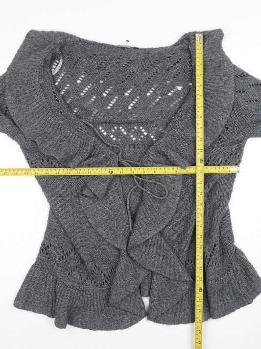Womens UK Size 14 Lily Essentials Grey Cardigan Jumper