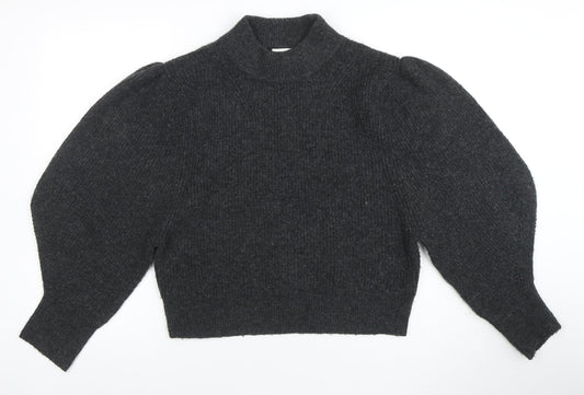 Womens UK Size S Topshop Grey Pullover Jumper