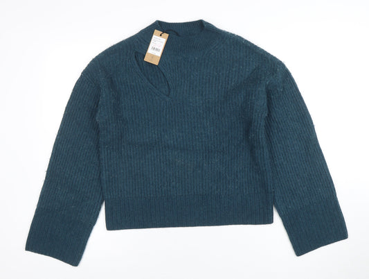 Womens UK Size S Hush Blue Pullover Jumper
